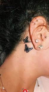 Behind the ear is one of the best place to get tattoos because it will be noticed only by special and close people. 42 Charming Butterfly Tattoo Designs And Meanings For Girls Homelovein 42 Charming Butterfly Behind Ear Tattoos Neck Tattoo Ear Tattoo
