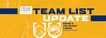Team List Update Broncos V Eels Round Three Eels