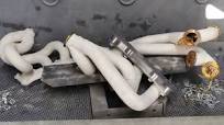 JMC N54 Single Turbo Manifold gets its thermal barrier. behind the scenes