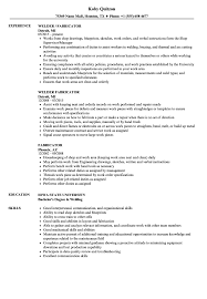 Fabricator Resume Samples Velvet Jobs
