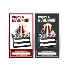 Redbox Gift Card Tag Printable Popcorn Red Black Enjoy Etsy Redbox Gift Card Redbox Gift Gift Certificate Template