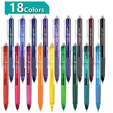 Vanstek 18 Colors Retractable Erasable Gel Pens Clicker Fine Point 0 7 Make Mistakes Disappear Premium Comfort Gr Erasable Gel Pens Gel Pens Gel Ink Pens