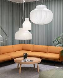 Vibrant And Modern Lighting Decor Inspiration From Muuto The Strand Pendant Lamp By Benjamin Huber Scandinavian Sofa Design Living Room Inspiration Home Decor