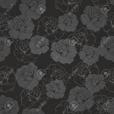 Seamless Vector Dark Floral Pattern Or Tile Background With Grey Royalty Free Cliparts Vectors And Stock Illustration Image 29261951