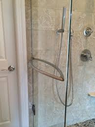 Double Sided Crescent Towel Bar Various Lengths Finishes Available Shower Door Handles Shower Doors Bathroom Design Concepts
