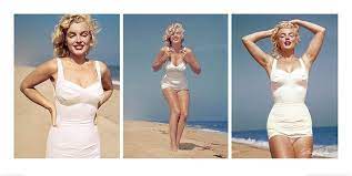 Последние твиты от marilyn monroe (@marilynmonroe). Pyramid Marilyn Monroe Beach Triptych Kunstdruck 100x50cm Yourdecoration De