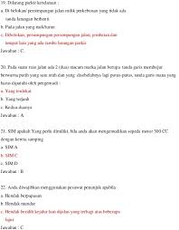 Kumpulan Soal Ujian Teori Sim C Plus Kunci Jawaban Oktober 2018