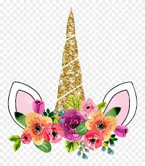 This is not a physical product !!! Download Unicorncrown Unicorn Unicorniounicorncolors Unicornlove Floral Unicorn Png Design Clipart 455621 Pinclipart