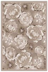 Flora Entegre A0201a Vizon Cicekli Hali Modelleri Prints Flora Rugs