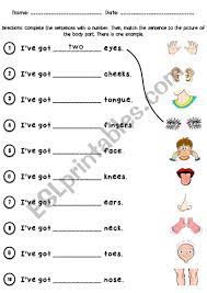 Our content is free and easy to download and use. Body Parts I Ve Got How Many Esl Worksheet By Al295801