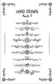 11 Hand Drawn Doodle Text Divider Clip Art Pack 1 Floral Etsy How To Draw Hands Text Dividers Clip Art Borders