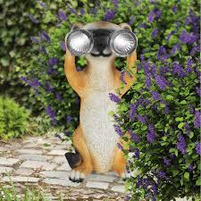 Erdmannchen Mit Fernglas Gartenfigur Erdmannchen Solarlampe Gartenfiguren