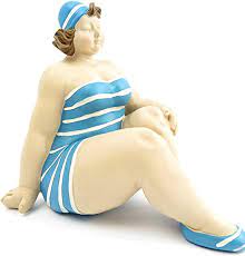 Figura decorativa mollige Mujer tumbado Bañador Retro Art Mujer Figura  grosor de baño muñeca Figura Akt Decoración Baño Decoración : Amazon.es:  Hogar y cocina
