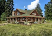 Log cabin floor plans with wrap around porch. Ranch House Plans Log Home Ranches