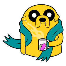 Adventure Time Jake With Tea Adventure Time Cartoon Stickers Adventure