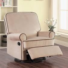 Big Comfy Chair Glider Recliner Easy Chair Sand Microsuede Durable Relax Rest Abbysonliving Modernvintage Big Comfy Chair Swivel Recliner Chairs Chair