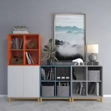Decor Storage Combination Eket 3d Model Turbosquid 1309693 Eket Ikea Eket Ikea Living Room