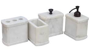 Get 5% in rewards with club o! Bulk Wholesale Handmade Ceramic Bath Accessories Set 4 Items Hand Pai Bathroom Accessories Bath Accessories Marble Bath