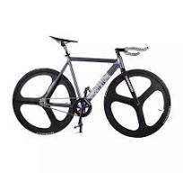 Ruota per bicicletta in lega di magnesio 700C Cerchione per bici 3 raggi  Fixie Set di ruote anteriori posteriori Mag a scatto fisso Mozzo infradito  a ...