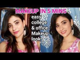 Simple College Office Makeup Ready In 5 Mins For College Office Basic Makeup Shystyles Youtube Basic Makeup Office Makeup Makeup