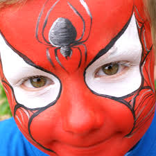 A very cool spiderman face paint design — step by step by annabel hoogeveen. Spiderman Face Paint Bubbles Crew Parties
