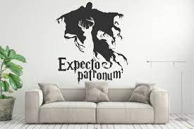 Limited time sale easy return. Expecto Patronum Wall Decal Harry Potter Wall Sticker Home Decor Gift Ideas Harry Potter Wall Decals Harry Potter Wall Stickers Harry Potter Wall