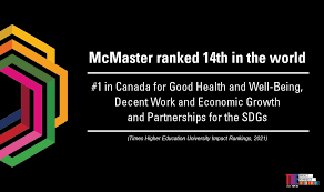 Times higher education recognized the university of oxford as the world's top university of 2017, snatching the top spot away from the california institute of technology, which had held the top rank since 2012 when it displaced harvard university. Mcmaster Places 14th In The World In Times Higher Education Impact Rankings Brighter World