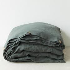 Custom tailored to your size specifications, our pure linen duvet covers. Forest Green Washed Linen Duvet Cover Linen Tales
