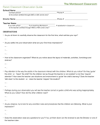 Classroom Observation Checklist Guide