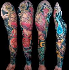 Hellboy Sleeve Tattoo My Favorite Comic Book Sleeve Tattoos Tattoos Sick Tattoo