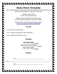 Apart from that, it is a way of learning step 3: Haiku Template Worksheets Teaching Resources Tpt