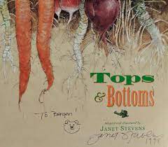 Tops and bottoms book cover. Tops Bottoms Signed By Janet Stevens Very Good Hardcover 1995 1st Edition Inscribed By Author S Basket Case Books