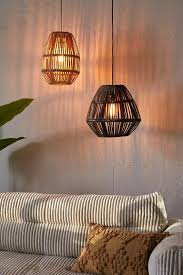 The woven material gives a warm, welcoming glow and casts decorative light patterns in the room. Pin On Boho Living Room