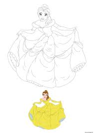 Coloriage Disney Princesse Belle Dessin Princesse à imprimer