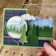 So here it is, hope you enjoy creating the card. Stair Step Cards Made Simple Majestic Mountain Scenery Card Tutorial Lovenstamps