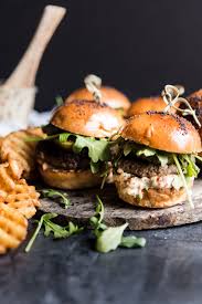 Beef Sliders With Sun Dried Tomato Mayo And Spicy The Modern Proper Recipe Spicy Pickles Beef Sliders Sliders Recipes Beef