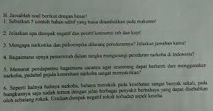 Salah satu zat pencemar atau polutan yang berbahaya adalah timbel yang biasanya digunakan untuk. Jawab Yaa Soal Ipa Kelas 8materi Zat Aditif Dan Zat Adiktif Brainly Co Id