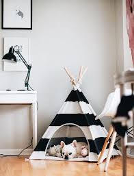 Black And White Striped Dog Bed Striped Dog Teepee Dog Teepee Diy Dog Stuff Dog Bed