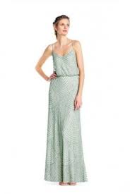 Adrianna Papell Art Deco Beaded Blouson Gown Dress In Cassis Plum Poshare Long Sleeve Cocktail Dress Cap Sleeve Gown Chiffon Ruffle Dress