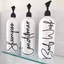 tulip bathroom bottles pump label perfect for shampoo conditioner etc bathroom organisation bathroom organization diy shampoo