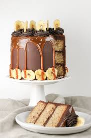 Dark Chocolate And Salted Caramel Banana Layer Cake Flour Covered Apron Recipe Banoffee Cake Nutella Chocolate Cake Chocolate Layer Cake