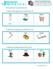 Phoneme Substitution Worksheets Phoneme Manipulation Games Phonemes Teaching Reading Teaching Fluency