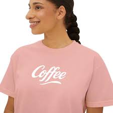 Coffee Lover Boxy Tee: Women's Ring-Spun Cotton Vintage Style