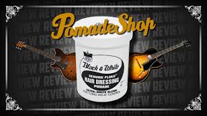 It is the stylist's choice to keep hair black and white genuine pluko a classic pomade leaves a nice shiny look with a good scent. Black White Hair Dressing Pomade Gross Pomadeshop