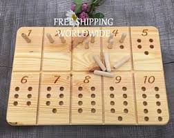 Wooden puzzle board alphabet and number wooden puzzle for preschool boys. 1 10 Number Board Waldorf Montessori School Toy Montessori Activities Montessori Toys Educational Toys