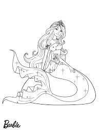 Free printable barbie coloring pages, activity sheets, paper crafts and party invitations for barbie fans all over the world! Barbie Mermaid Coloring Pages Printable Novocom Top