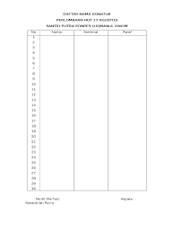 Kembali lagi ke contoh undangan aqiqah dalam format doc microsoft word yang bisa di edit, berikut kami sajikan untuk diunduh dengan format gratis, terdiri dari 3 contoh dalam model hitam putih dan. Daftar Nama Donatur Pdf
