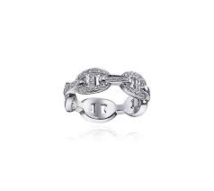 Hermes Ring In White Gold 100 Diamonds 57 Total Carat Weight Pm Size 48 Hermes Ring Hermes Jewelry Gold Jewelry