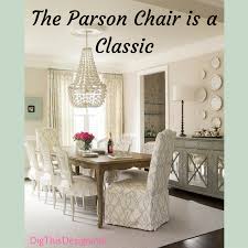 The Parson Chair Is So Simplistic It Can Be Used In Any Room Find Out What It Takes To Work We Beautiful Dining Rooms Dining Room Curtains Elegant Dining Room