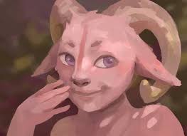 Painting a skull with horns for a project